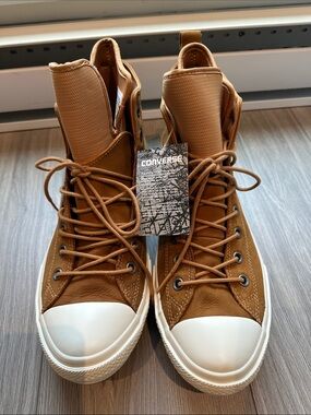 Converse High Top Sneakers in Tan/Brown